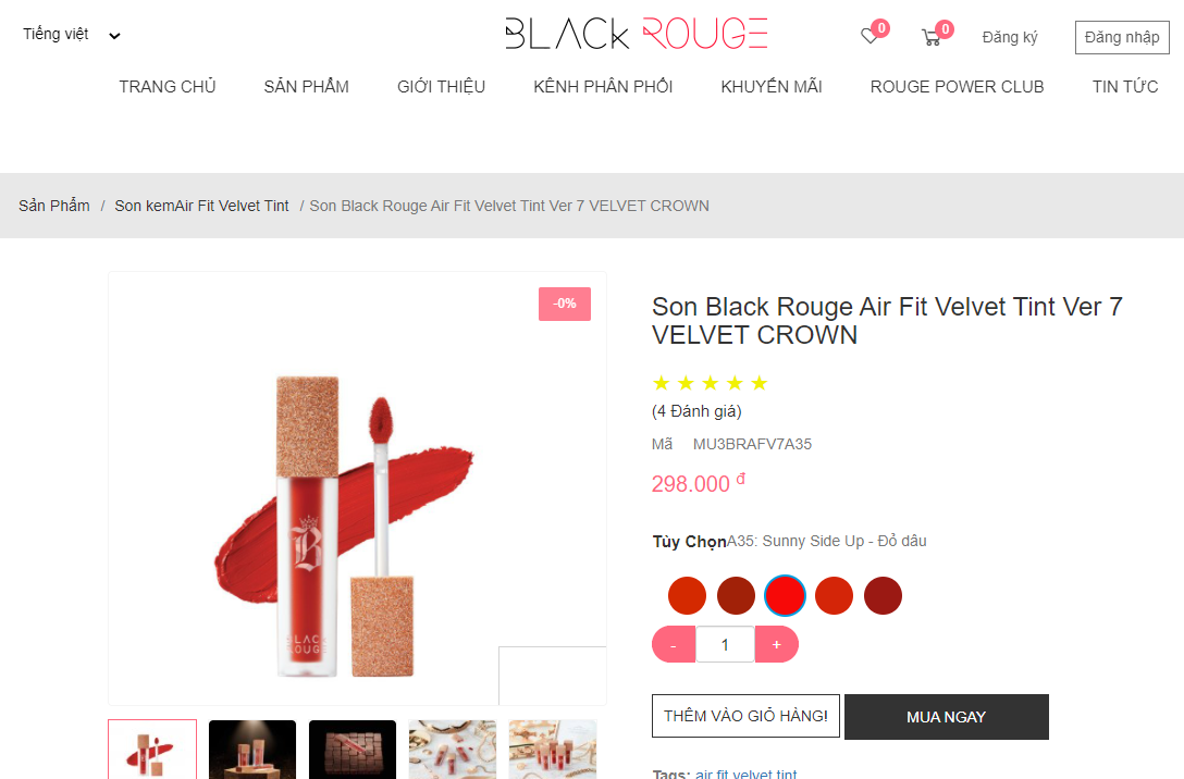 Website chính thức của Black Rouge